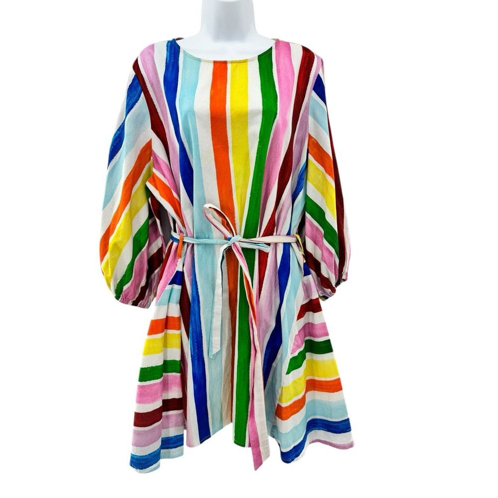 Never Fully Dressed Multicolor Striped Mini Dress
